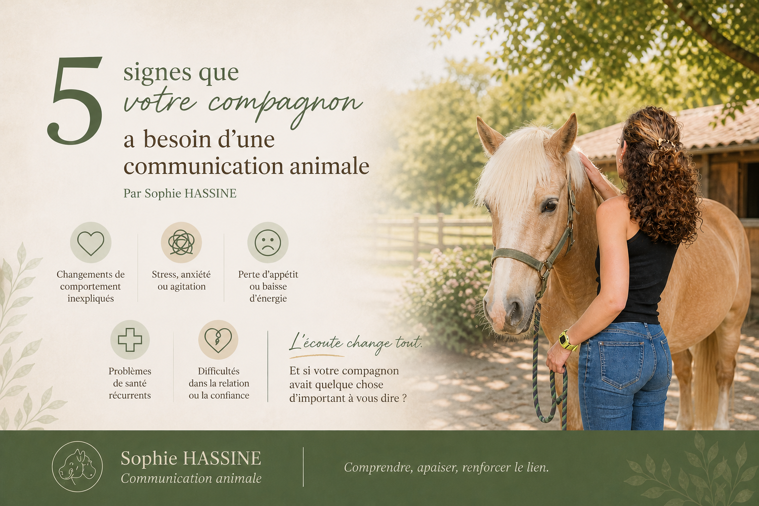 5 signes que votre cheval a besoin d'une communication animale