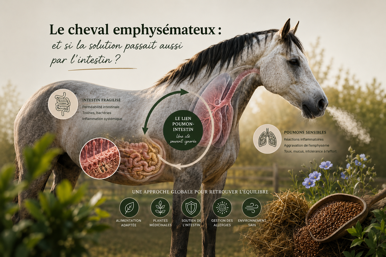 Le cheval emphysémateux : et si la solution passait aussi par l’intestin ?